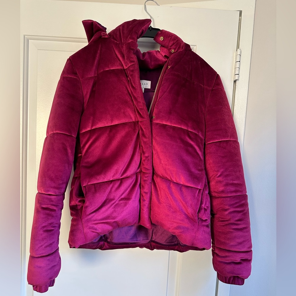 Velvet Pink Milly Puffer Coat